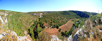 pano panorama panoramique montagne rando grande randonnée dordogne lot corrèze saint cyr lapopie la popie GR65 saint jacques de compostelle coquille saint-jacques pèlerin été causse