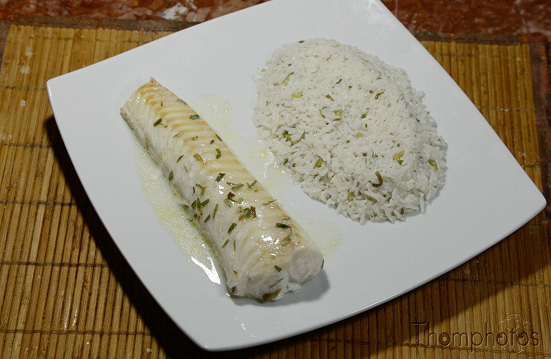 cuisine cooking plat nourriture bouffe repas meal fait maison hand made poisson fish cabillaud riz salicorne