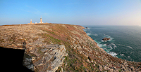 reportage 2012 bretagne sud breizh izel kenavo J15 jour 15 pano panoramique baie eau mer océan pointe du raz tour carrée phare de la vieille paysage anse