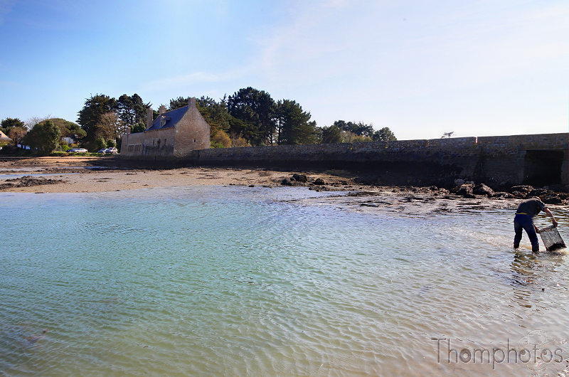 reportage 2012 bretagne sud breizh izel kenavo J16 jour 16 le Croisic plage marée basse eau retirée océan sable moulin à marée pen castel ancien breton pêcheur huître bras de mer hdr high dynamic range