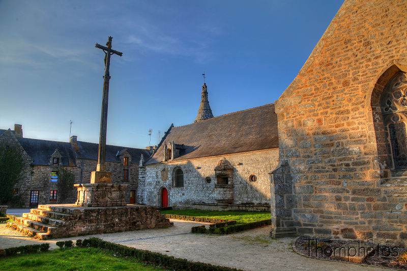 reportage 2012 bretagne sud breizh izel kenavo J2 jour 2 le guerno église HDR high dynamic range chaire extérieur soleil couchant