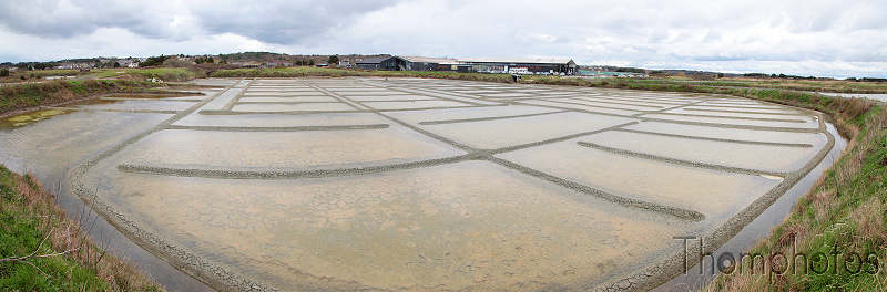 reportage 2012 bretagne sud breizh izel kenavo J8 jour 8 panoramique pano panorama Brume légende sel de guérande sel marain marais salant terre de sel monnaie condiment fleur de sel paludier oeillet cristallisoir eau de mer