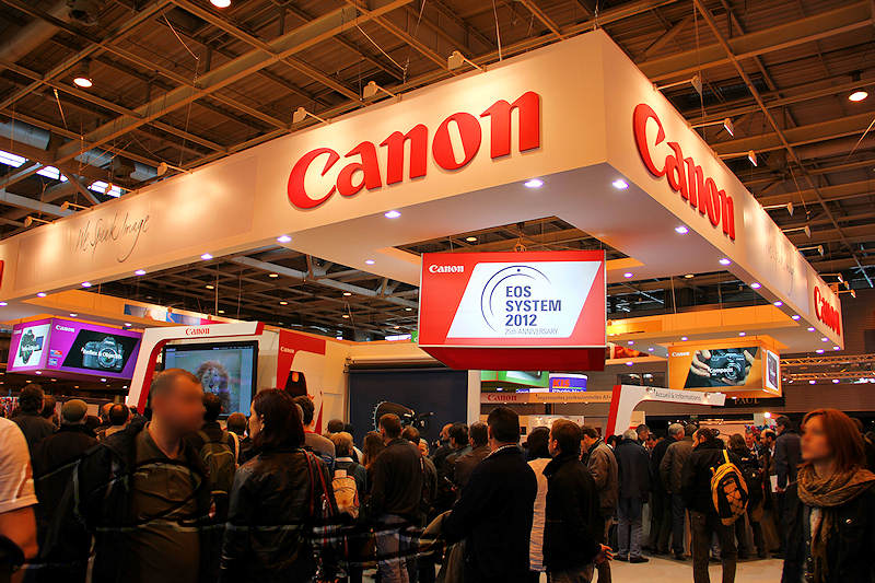 reportage 2012 france paris salon de la photo hall expo exposant stand Canon Samsung