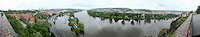 reportage 2014 république tchèque tchéquie czech prague praha cz ville panoramique pano panorama pluie rain Vyšehrad rempart toit