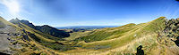 reportage 2015 france massif mont dore puy sancy volcan eau bouteille nature montagne auvergne mountain paysage landscape centre panoramique pano panorama montée rando randonnée walk plateau crête vallée